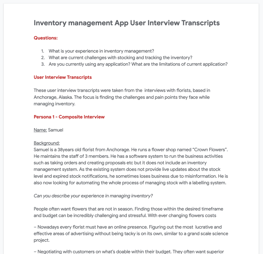 Interview Transcripts
