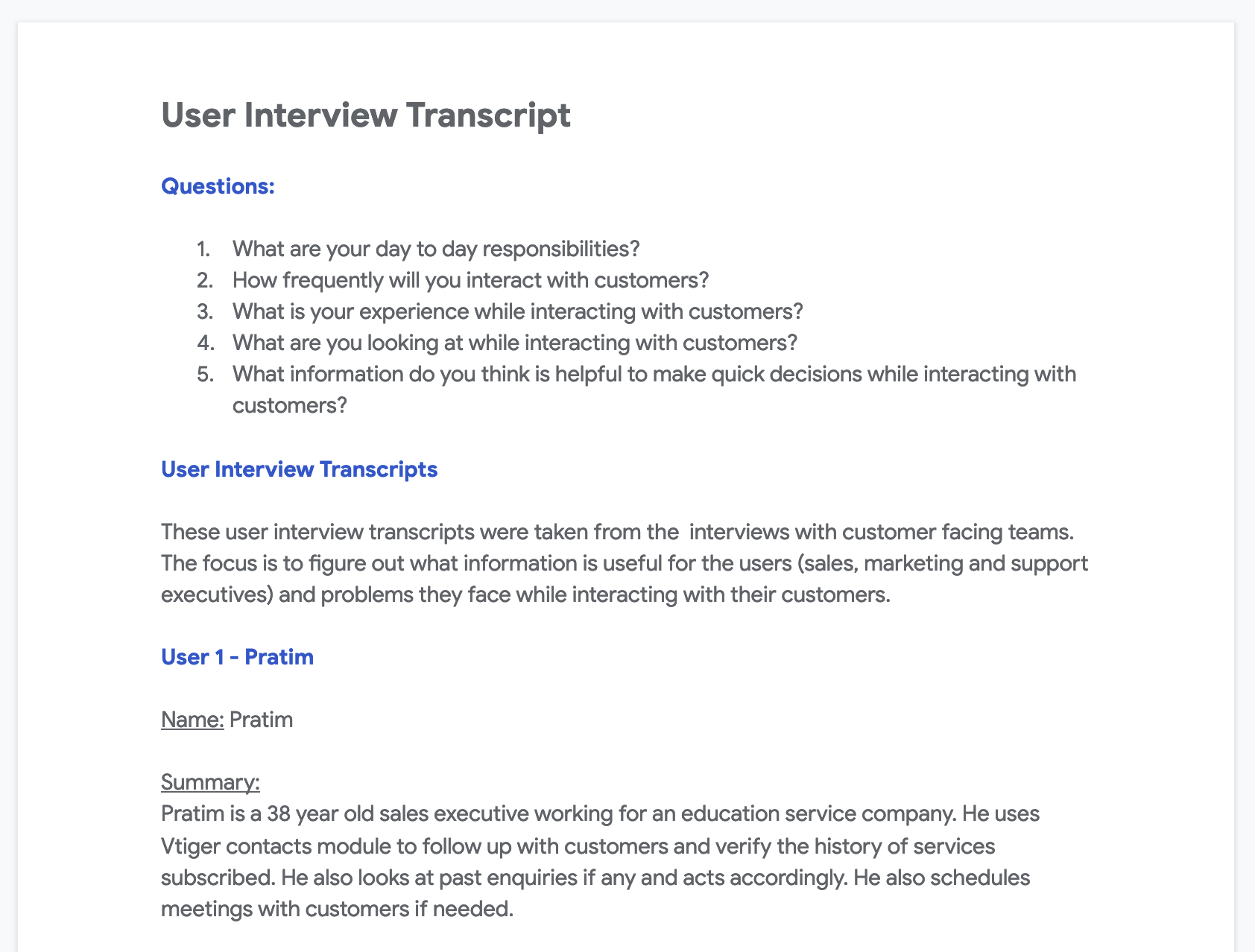 Interview Transcripts